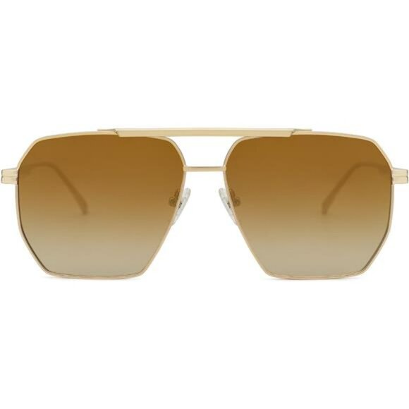 Oversized Square Polarized Sunglasses Retro Metal Frame UV400 Unisex Shades - Picture 3 of 6